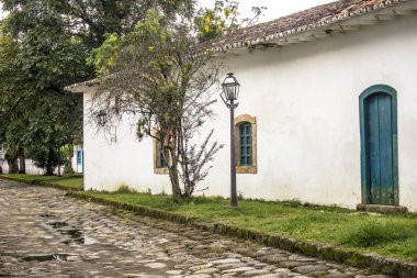 Paraty, Rio de Janeiro, 15 Ocak 2014. Paraty, Brezilya tarihi köyde sömürge evleri