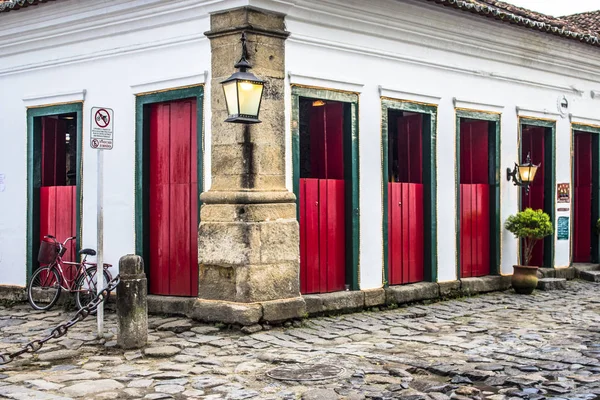 Paraty Rio Janeiro Janeiro 2014 Casas Coloniais Vila Histórica Paraty — Fotografia de Stock