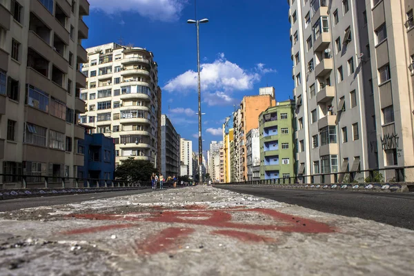 São Paulo Brasil Junho 2013 Pessoas Divertem Uma Estrada Alta — Fotografia de Stock