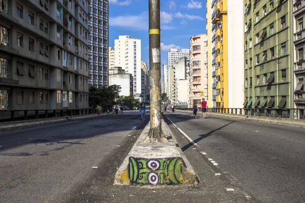 São Paulo Brasil Junho 2013 Pessoas Divertem Uma Estrada Alta — Fotografia de Stock