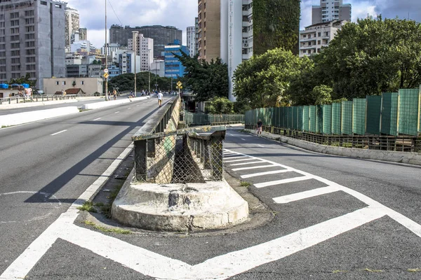 São Paulo Brasil Janeiro 2018 Pessoas Divertem Uma Estrada Alta — Fotografia de Stock