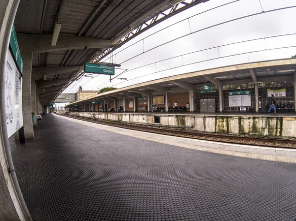 Sao Paulo Brasilien Februar 2018 Bahnsteig Für Ein Und Ausstieg — Stockfoto