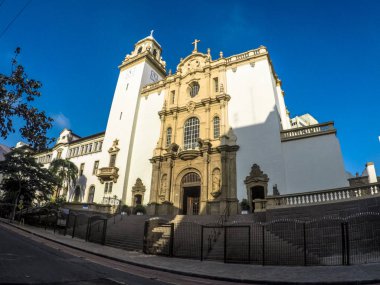 Sao Paulo, Brezilya, 28 Şubat 2018. Basilica of Our Lady in Carmo, Bela Vista mahallede, Merkezi Sao Paulo, Sp cephe.