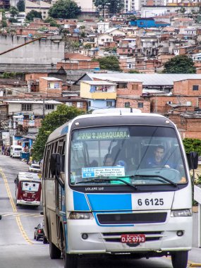 Sao Paulo, Brezilya, 24 Ocak 2007: Old Street şehirde çevre Sao Paulo, Brezilya