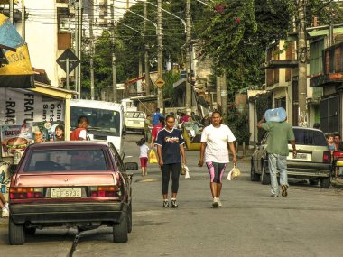 Sao Paulo, Brezilya, 24 Ocak 2007. Eski Street şehirde çevre çok Paulo, Brezilya