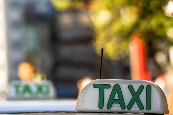 Taksi Işareti Şehirde Sao Paulo Brezilya — Stok fotoğraf