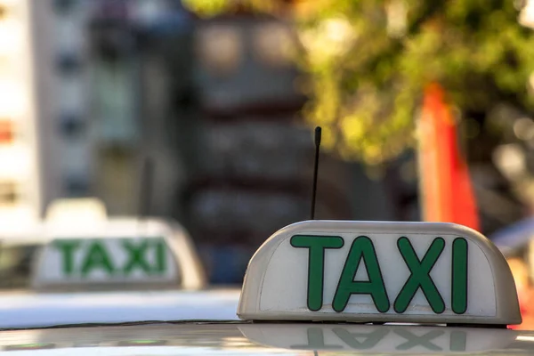 Taksi Işareti Şehirde Sao Paulo Brezilya — Stok fotoğraf