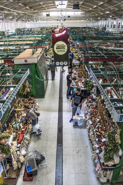 Curitiba, Parana, Brezilya, 03 Ocak 2018. Belediye çarşı, Curitiba, Brezilya, Parana devletin başkenti Merkez bölgesi içinde istemci hareket. Brezilya Güney bölgesi