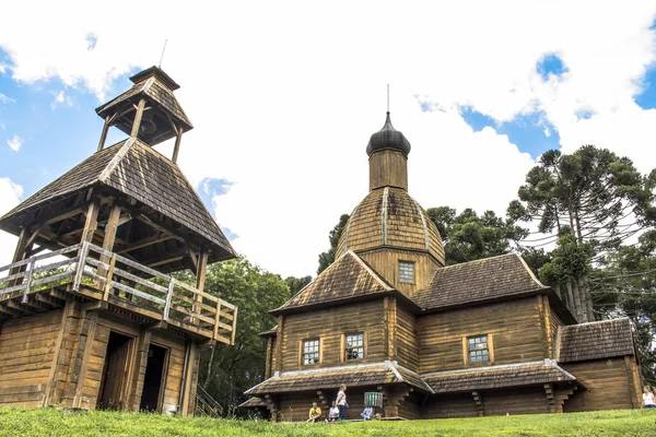 Curitiba Brazil December 2017 Ukrainian Catholic Church Tribute European Immigrants — Stock Photo, Image