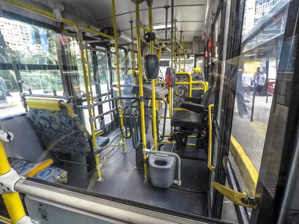 상파울루 브라질 2018 상파울로의 센터에 버스의 내부에 그들의 티켓을 — 스톡 사진