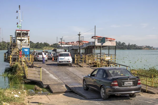 Sao Paulo Brazil February 2017 Ferryboat Crossing Billings Dam Parelheiros — Stock Photo, Image