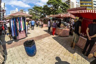 Sao Paulo, Brezilya, 14 Nisan 2018. Oriental sokak pazar Liberdade mahalle, Japon ve diğer Asya göçmen bulunur, Sao Paulo, Brezilya