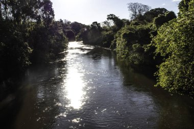 Aguas de Santa Barbara 'daki Pardo Nehri, Sao Paulo Eyaleti, Brezilya