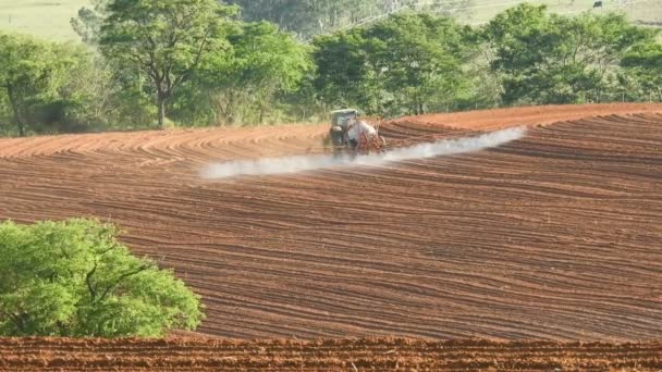 Marilia Sao Paulo Brasil Octubre 2019 Máquina Pulverización Defensiva Agrícola — Vídeos de Stock