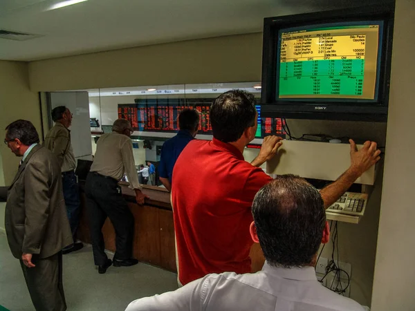 Sao Paulo Brazílie Srpna2004 Bovespa Stock Brokers Trading Sao Paulo — Stock fotografie