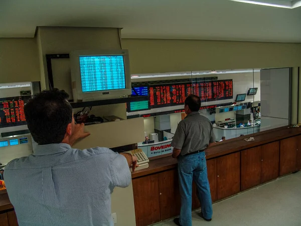 Sao Paulo Brazílie Srpna2004 Bovespa Stock Brokers Trading Sao Paulo — Stock fotografie