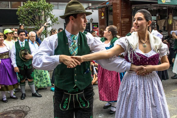 Sao Paulo Brasil Mayo 2017 Presentación Danzas Folk Alemanas Durante — Foto de Stock