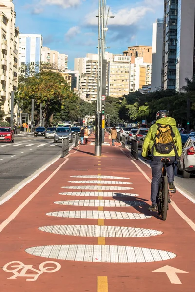 Sao Paulo Brazil July 2017 포리스트 비뉴의 자전거 이곳은 상파울루에서 — 스톡 사진