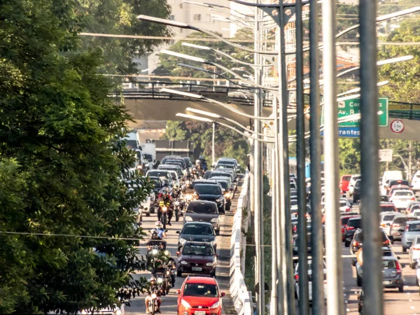 Sao Paulo Brasil Diciembre 2018 Tráfico Vehículos Avenida Ruben Berta — Foto de Stock