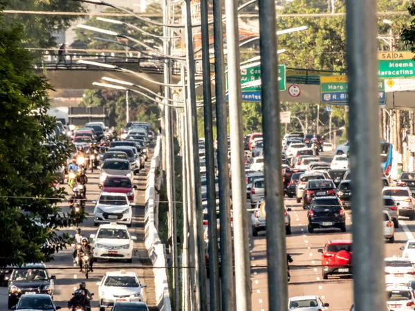 Sao Paulo Brazil December 2018 Vehicle Traffic Ruben Berta Avenue — Stock Photo, Image