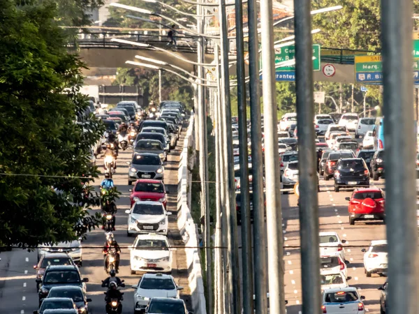 Sao Paulo Brazil December 2018 Vehicle Traffic Ruben Berta Avenue — Stock Photo, Image