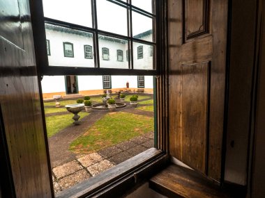 Sao Paulo, Brezilya, 26 Ekim 2019. Sao Paulo şehir merkezindeki Işık Manastırı ve Kutsal Sanat Müzesi 'nin içinde.