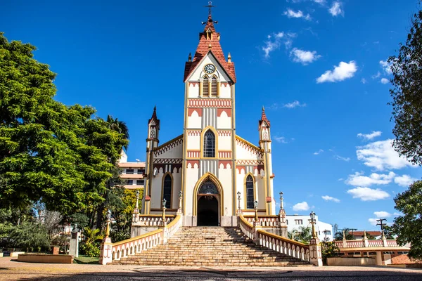 Águas Santa Barbara São Paulo Brasil Setembro 2019 Fachada Igreja — Fotografia de Stock