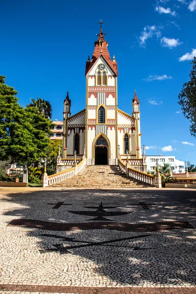 Águas Santa Barbara São Paulo Brasil Setembro 2019 Fachada Igreja — Fotografia de Stock