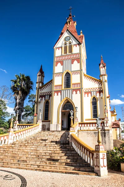 Águas Santa Barbara São Paulo Brasil Setembro 2019 Fachada Igreja — Fotografia de Stock