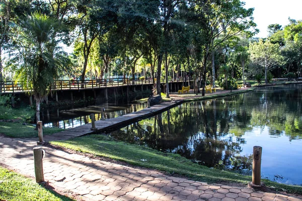 Aguas Santa Barbara San Paolo Brasile Settembre 2019 Giardini Ponti — Foto Stock