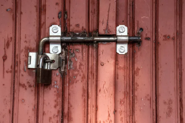 Cadenas Fermant Une Porte Fer Rouillé Brésil — Photo