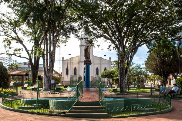 Platina San Paolo Brasile Novembre 2019 Facciata Della Chiesa Nostra — Foto Stock