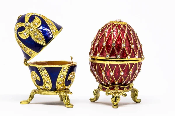 Russisches Souvenir Eierschatulle Von Faberge — Stockfoto