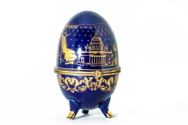 Russian Souvenir Egg Casket Copy Faberge — Stock Photo, Image