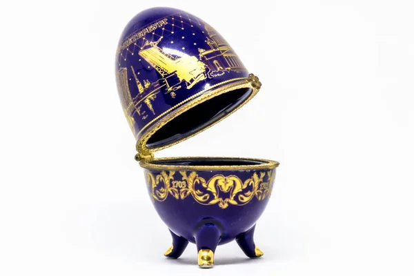 Russian Souvenir Egg Casket Copy Faberge — Stock Photo, Image