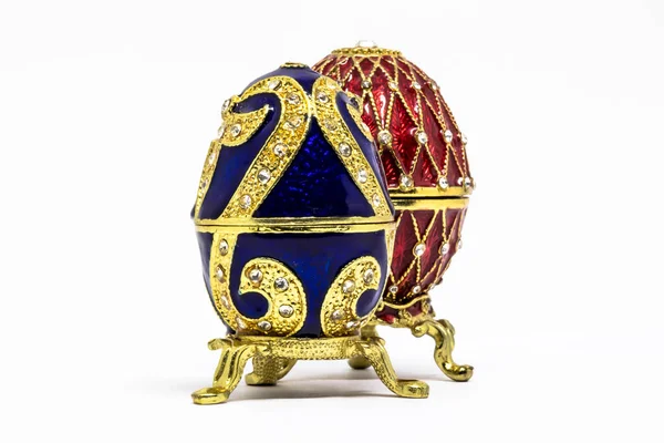 Russian Souvenir Egg Casket Copy Faberge — Stock Photo, Image