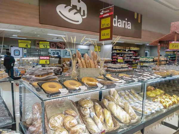 Сан Паулу Бразилия Мая 2020 Года Столешница Различными Видами Хлеба — стоковое фото