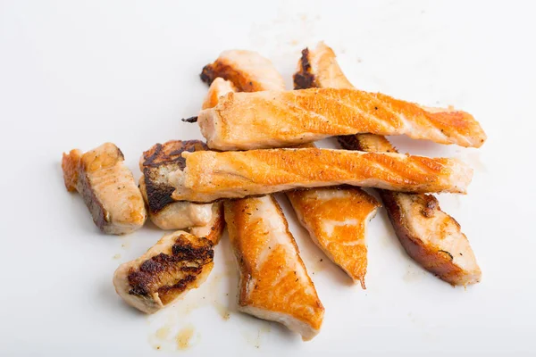 Жареный лосось палочки для бутербродов — стоковое фото