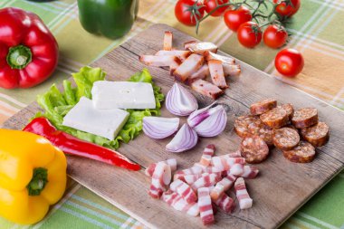 geleneksel Romen gıdaların yakın çekim