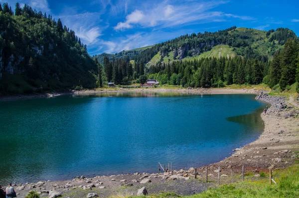 Danau Chavonnes, bretaye, vaud, swiss — Stok Foto