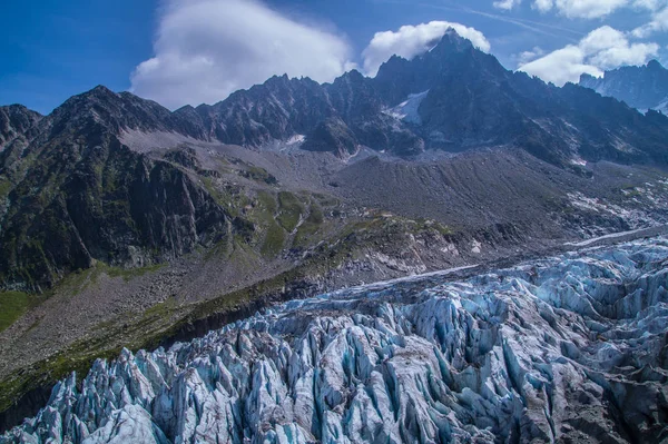 Lodowca argentiere, chamonix, Sabaudii, Francja — Zdjęcie stockowe