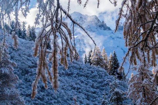 Hösten och vintern i franska Alperna — Stockfoto
