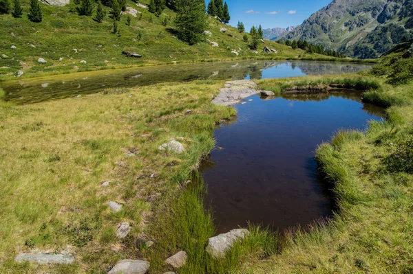 Tó, thuilette, la thuile, val d'aoste, Olaszország — Stock Fotó