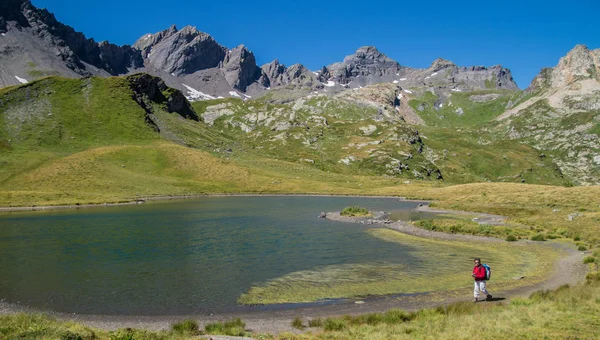 Lake Verney, petit saint bernard, val d 'aoste, italy — Stok Foto