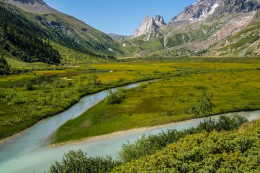 Valle d 'Aosta' daki İtalyan Alpleri manzarası