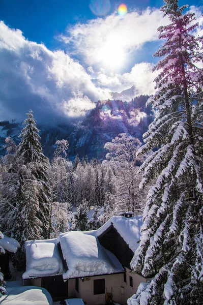 Argentiere Chamonix Haute Savoie France Żadnych Opłat Rezerwacyjnych — Zdjęcie stockowe
