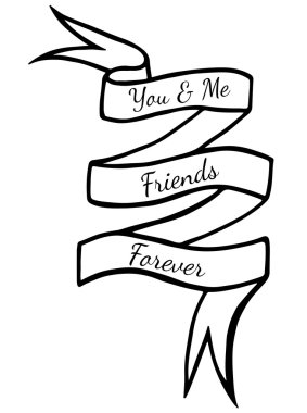 Siyah çizgi sonsuza kadar sen ve ben arkadaş metin ile şerit