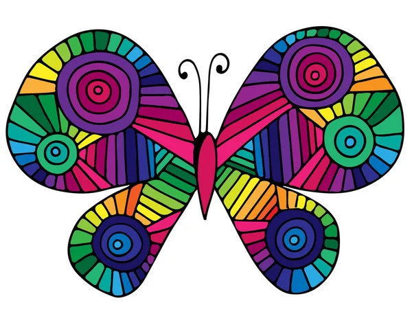 Colorful abstract butterfly for greeting card — Stock Vector