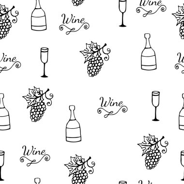 Şarap siyah çizgi seamless modeli
