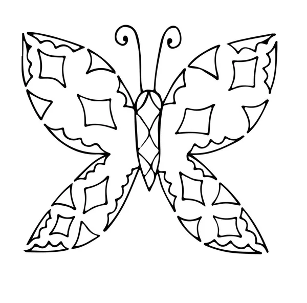 Mariposa aislada abstracta — Vector de stock